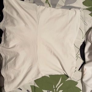 white tube top size medium with a loose bottom